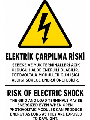 Ti Play Elektrik Çarpılma RİSKİ35X50CM Pvc Isg Levha
