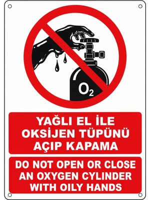Ti Play Yağlı El Ile Oksijen Tüpünü Açıp Kapama 35X50CM Pvc Isg Levha