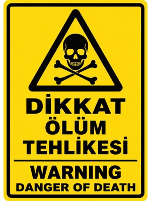 Ti Play Dikkat Ölüm Tehlikesi 21X30CM Pvc Isg Levha