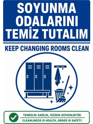 Ti Play Soyunma Odalarını Temiz Tutalım 21X30CM Pvc Isg Levha