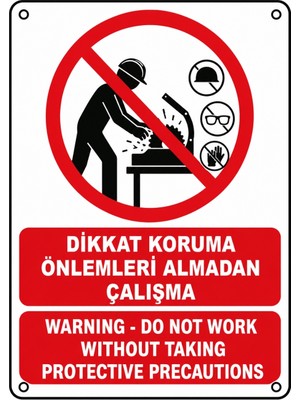 Ti Play Dikkat Koruma Önlemleri Almadan Çalışma 35X50CM Pvc Isg Levha