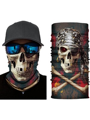 Aesco Mey Ithalat® Motorcu Boyunluk Baf Buff Bandana 25X48 cm Model 2