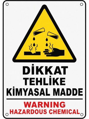Ti Play Dikkat Tehlikeli Kimyasal Madde 35X50CM Pvc Isg Levha