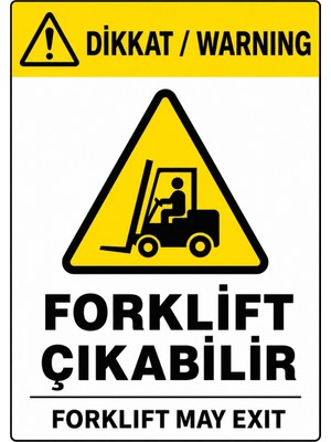 Ti Play Dikkat Forklift Çıkabilir 35X50CM Pvc Isg Levha