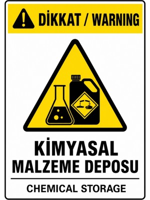 Ti Play Dikkat Kimyasal Malzeme Deposu 21X30CM Pvc Isg Levha