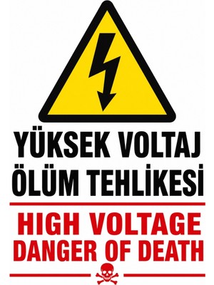 Ti Play Yüksek Voltaj Ölüm Tehlikesi 35X50CM Pvc Isg Levha