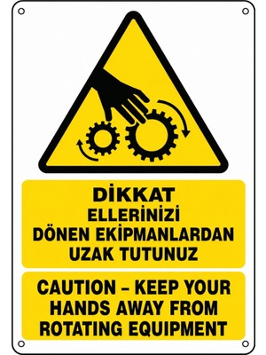 Ti Play Dikkat Ellerinizi Dönen Ekipmanlardan Uzak Tutunuz 21X30CM Pvc Isg Levha