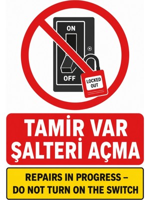 Ti Play Tamir Var Şalteri Açma 35X50CM Pvc Isg Levha