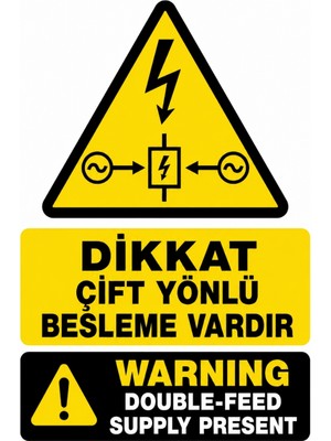 Ti Play Dikkat Çift Yönlü Besleme Vardır 21X30CM Pvc Isg Levha