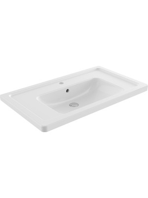 Bocchı Taormina Pro Etajerli Lavabo, 85 Cm, Parlak Beyaz