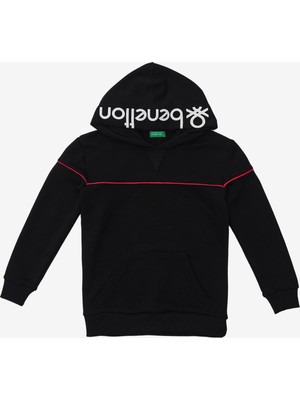 Sisley United Colors Of Benetton Erkek Çocuk Siyah Sweatshirt