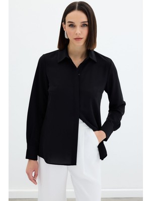 Sateen Saten-Klasik Gömlek