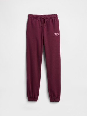 Gap Kız Çocuk Bordo Relaxed Gap Logo Jogger Eşofman Altı