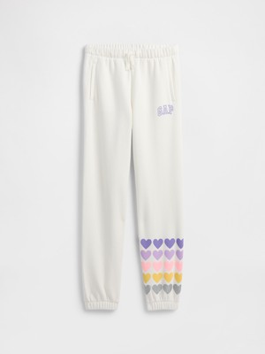 Gap Kız Çocuk Beyaz Relaxed Gap Logo Jogger Eşofman Altı