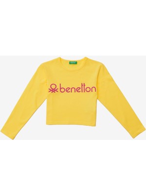 United Colors Of Benetton Kız Çocuk Sarı Crop Top