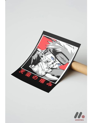 Modiwa Design Naruto Pain Poster, Çerçevesiz Yüksek Kalite Duvar Afişi - Anime Severlere Özel Hediye