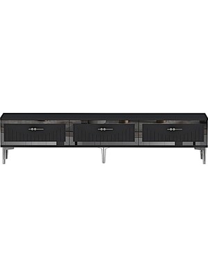 Ceneyra TSA1802AS Tuna Tv Sehpası Antrasit-Silver 180CM
