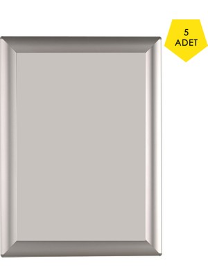 Tilki Dünyası Opti Frame A4 Alüminyum Çerçeve 25 mm Gönye Köşe 5'li Paket Set - Önden Açılır Ilan ve Sertifika Çerçevesi