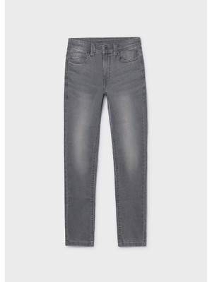 Mayoral Gri Erkek Çocuk Slim Fit Kot Pantolon 00516