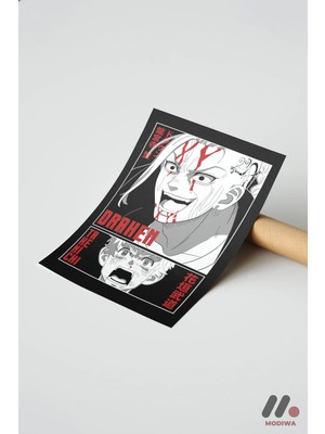 Modiwa Design Tokyo Revengers Draken Poster, Çerçevesiz Yüksek Kalite Duvar Afişi - Anime Severlere Özel Hediye