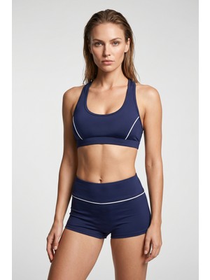 Obje Kadın Lacivert Şortlu Bikini Takım