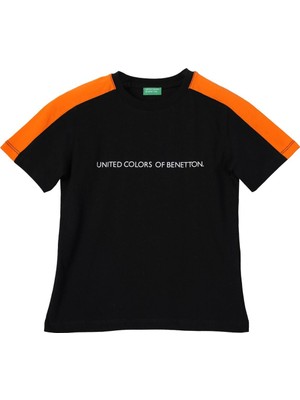 United Colors Of Benetton Erkek Çocuk Siyah T-Shirt BNT-B21359