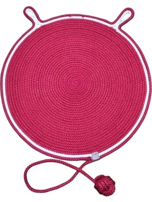Aesco El Örgüsü Halat Kedi Tırmalama ve Oyun Matı - Pembe