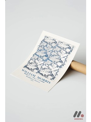 Modiwa Design William Morris Wallflower Deseni, Çerçevesiz Yüksek Kalite Duvar Afişi - Ev Dekorasyonu