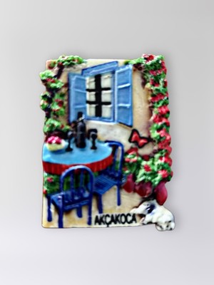 Mundy Akçakoca Polyester Kabartmalı Magnet 5 x 6,5 cm Dekoratif Hediyelik Buzdolabı Süsü (KOD:1688)