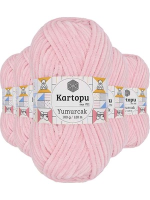 Royaleks Group 5 Adet Yumurcak Kadife El Örgü Ipi Bebe Pembe K768
