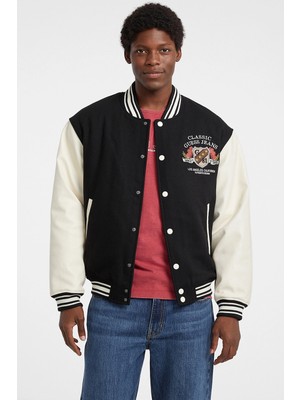 Guess Jeans Erkek Yün Karışımlı Bomber Ceket M5BL1EWEI02