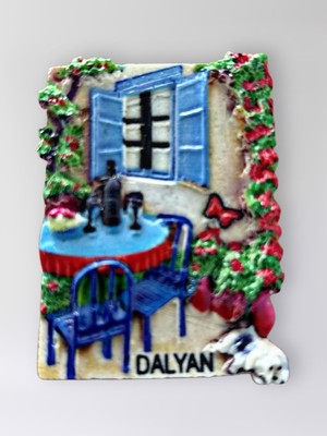 Mundy Dalyan Polyester Kabartmalı Magnet 5 x 6,5 cm Dekoratif Hediyelik Buzdolabı Süsü (KOD:1684)