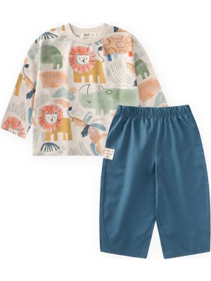 Cigit Oversize T-Shirt Takım 1-7 Yaş Bej