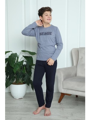 Modi Moda Çizgi Erkek Çocuk Penye Pijama Takım 20411