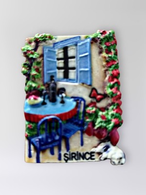 Mundy Şirince Polyester Kabartmalı Magnet 5 x 6,5 cm Dekoratif Hediyelik Buzdolabı Süsü (KOD:1691)