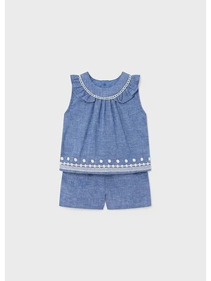 Mayoral Kız Bebek Mavi Bermuda Takım 01298