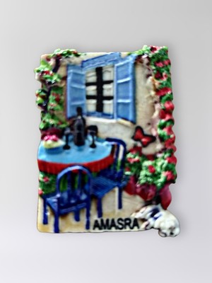Mundy Amasra Polyester Kabartmalı Magnet 5 x 6,5 cm Dekoratif Hediyelik Buzdolabı Süsü (KOD:1690)