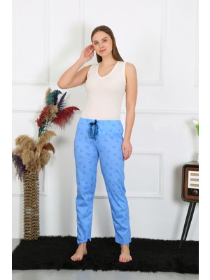 Modi Moda Çizgi Kadın Pamuklu Tek Alt Pijama 27515
