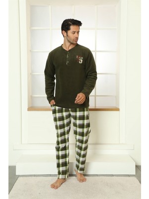 Modi Moda Çizgi Welsoft Polar Erkek Pijama Takımı 6795