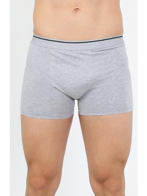 Modi Moda Çizgi Erkek Pamuk Likralı Boxer Gri 40133