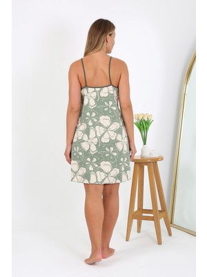 Modi Moda Çizgi Kadın Büyük Beden Ip Askılı Gecelik 98515