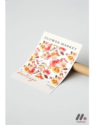 Modiwa Design Flower Market Santiago, Çerçevesiz Yüksek Kalite Duvar Afişi - Ev Dekorasyonu