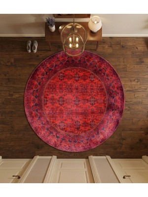 Blg Home Circle Bambu Koleksiyonu Yuvarlak Dijital Baskı Halı 8720