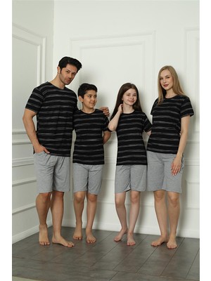 Modi Moda Çizgi Aile Penye Şortlu Pijama Takım (Anne - Kız ) 50115 Ayrı Ayrı Satılır . Fiyatları Farklıdır