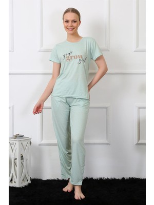 Modi Moda Çizgi Kadın Kısa Kol Pijama Takım 4140
