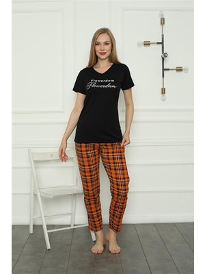 Modi Moda Çizgi Kadın Penye Pijama Takım 4165