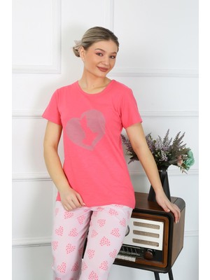 Modi Moda Çizgi Kadın Kısa Kol Penye Pijama Takımı 4211