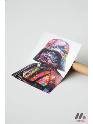 Modiwa Design Pop Art Zırhlı Karakter, Çerçevesiz Yüksek Kalite Duvar Afişi - Modern Ev Dekorasyonu