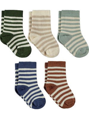 Civil Baby Çemberli 5'li 6-18 Ay Bebek Erkek Çorap Set - Standart