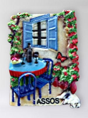 Mundy Assos Polyester Kabartmalı Magnet 5 x 6,5 cm Dekoratif Hediyelik Buzdolabı Süsü (KOD:1698)